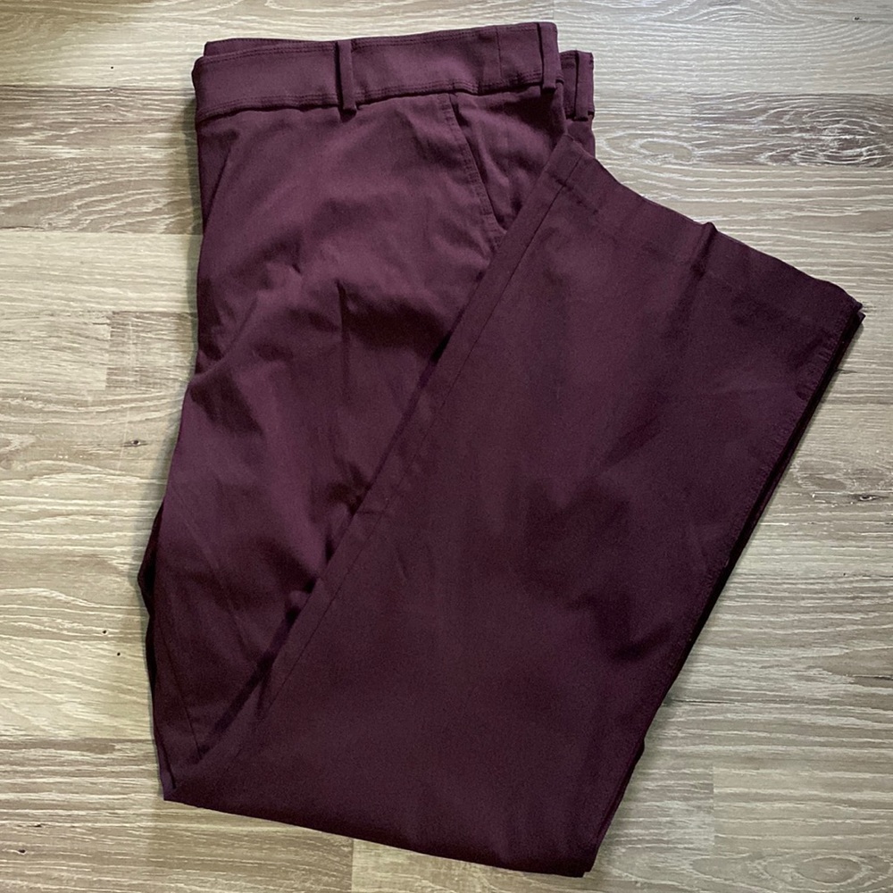 Brand New Lane Bryant Burgundy Boot Straight Fit Pants